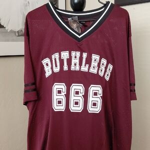 DOLLSKILL CURRENT MOOD 1X OVERSIZED JERSY SHORT SLEEVES OCCULT GRAPHICS